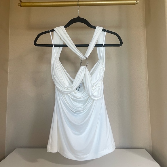 The Attico Ginnie Cutout Jersey Halter Top, size 44. NWT - Picture 7 of 16